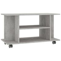 The Living Store Betongrijs TV-meubel - 80 x 40 x 40 cm - Stevig en Duurzaam - 4 Open Schappen