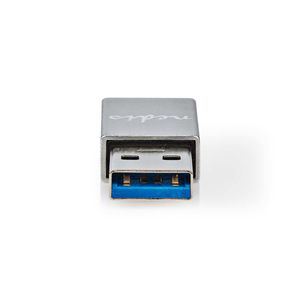 USB-Adapter | USB 3.2 Gen 1 | USB-A Male | USB Type-C© Female | Vernikkeld | Recht | Metaal | Zwar