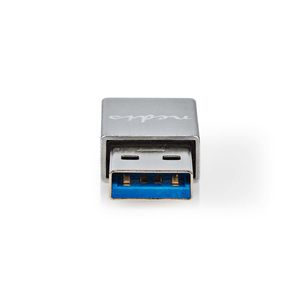 Nedis CCGB60925GY tussenstuk voor kabels USB A USB C Grijs