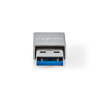 Nedis CCGB60925GY tussenstuk voor kabels USB A USB C Grijs - thumbnail