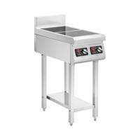 Inductieplaat met bodem - 2 x 20 cm - 10 niveaus - timer - Royal Catering