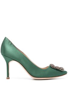 Manolo Blahnik escarpins Hangisi 105 mm à fini satiné - Vert