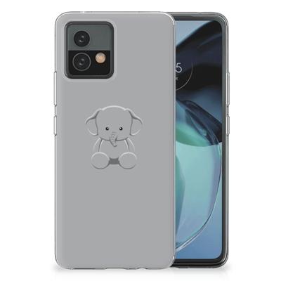 Motorola Moto G72 Telefoonhoesje met Naam Grijs Baby Olifant Motorola Moto G72 Telefoonhoesje met Naam Grijs Baby Olifant