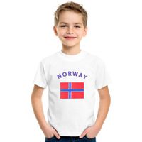 Wit kinder t-shirt Noorwegen XL (152-164)  -