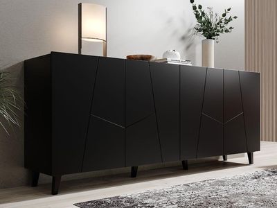 Dressoir ICARDI 4 deuren zwart