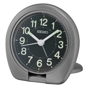 Seiko QHT018T Wekker Kunststof grijs-zwart 7,5 x 7,4 x 2,4 cm