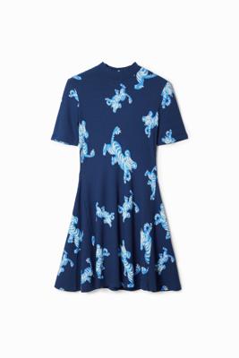 Korte jurk tijgers M. Christian Lacroix - BLUE - XL