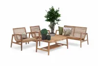Own Living stoel-bank loungeset buton teak