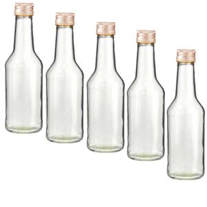 Set van 70x stuks 1x kleine glazen flesjes met schroefdop van 200 ml - Bruiloft bedankjes