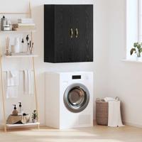 Wandkast Zwart eiken 69.5 x 34 x 90 cm Bewerkt hout