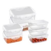 Plasticforte Vershoudbakjes set Classic - 7x stuks - vriezer / magnetron - kunststof - diverse maten