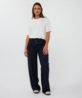 Esqualo Trousers drawstrings pinstripe | Navy
