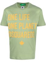 DSQUARED2 t-shirt 'One Life One Planet' - Vert