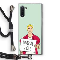 Gimme a call: Samsung Galaxy Note 10 Transparant Hoesje met koord