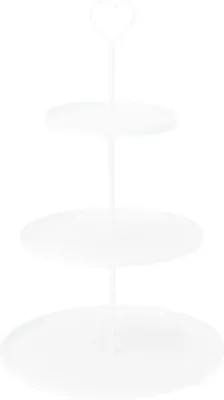 Etagere ijzer 3-laags 30x48cm wit