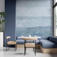 Industrieel Behang Mono Concrete Rol Blauw