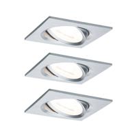 Paulmann 93438 Inbouwlamp Set van 3 stuks 19.5 W Aluminium (gedraaid)