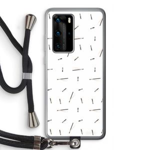 Hipster stripes: Huawei P40 Pro Transparant Hoesje met koord
