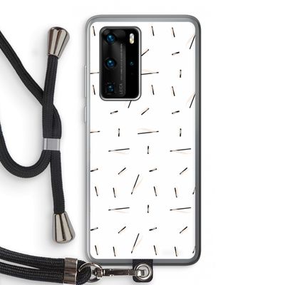 Hipster stripes: Huawei P40 Pro Transparant Hoesje met koord