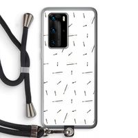 Hipster stripes: Huawei P40 Pro Transparant Hoesje met koord