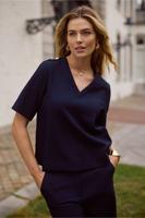 Sierra waffle top - dark blue - 13075