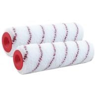 Sorex Muur vacht anti spat verfroller - 2x - polyester - geweven - pluisvrij - 7,2 x 18 cm Sorex Muur vacht anti spat verfroller - 2x - polyester - geweven - pluisvrij - 7,2 x 18 cm