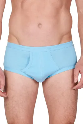 2-pak heren slip kleur, M3000 - 100% Katoen- Met gulp - Voorsluiting - Klassiek mannen ondergoed