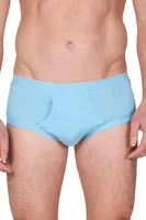 2-pak heren slip kleur, M3000 - 100% Katoen- Met gulp - Voorsluiting - Klassiek mannen ondergoed