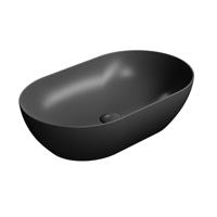 Keramische Opbouw Waskom Sapho Pura 60x37 Mat Zwart