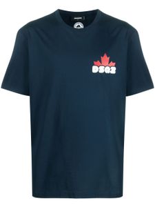 DSQUARED2 t-shirt en coton à logo imprimé - Bleu