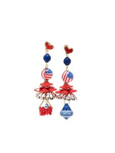 Amir Slama boucles d'oreilles pendantes American Flag - Rouge