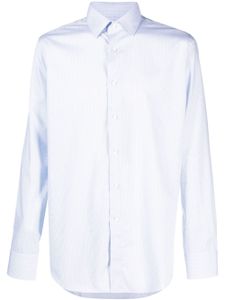 Canali chemise en coton à petits carreaux - Bleu