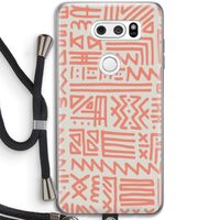 Marrakech Pink: LG V30 Transparant Hoesje met koord