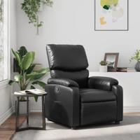 Fauteuil verstelbaar kunstleer zwart - thumbnail