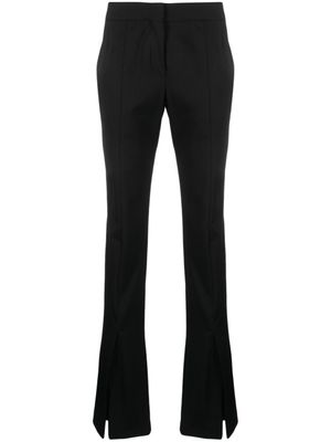 Off-White pantalon droit à ourlets fendus - Noir