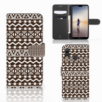 Huawei P20 Lite Telefoon Hoesje Aztec Brown