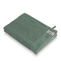 WALRA Washand Soft Cotton Popcorn Groen - 2x 16x21 cm