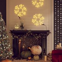 VidaXL Kerstfiguur sneeuwvlok met 48 warmwitte led&apos;s 27x27 cm