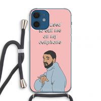 Hotline bling: iPhone 12 mini Transparant Hoesje met koord