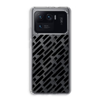 Zwarte vegen: Xiaomi Mi 11 Ultra Transparant Hoesje