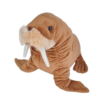 Wild Republic knuffel Walrus - pluche - bruin - 30 cm - zeedieren - knuffeldier