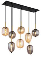 Globo 8-lichts hanglamp Blacky zwart 15345-8A - thumbnail