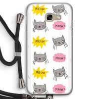 Meow: Samsung Galaxy A5 (2017) Transparant Hoesje met koord