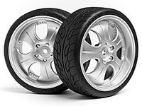 Mounted super low tread tire (matte chrome/4pcs) - thumbnail