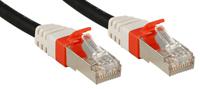 LINDY 45361 RJ45 Netwerkkabel, patchkabel CAT 6A S/STP 0.30 m Zwart 1 stuk(s) - thumbnail