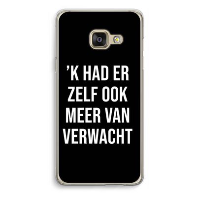 Meer verwacht - Zwart: Samsung Galaxy A3 (2016) Transparant Hoesje