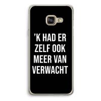 Meer verwacht - Zwart: Samsung Galaxy A3 (2016) Transparant Hoesje