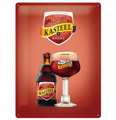 Ingelmunster Kasteel Rouge Bier Metalen Bord 30 x 40 cm Ingelmunster Kasteel Rouge Bier Metalen Bord 30 x 40 cm
