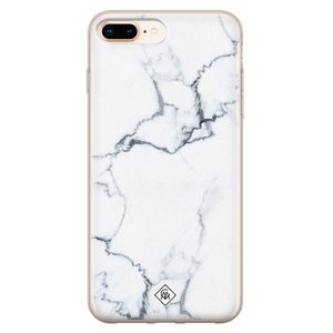 iPhone 8 Plus/7 Plus siliconen hoesje - Marmer grijs