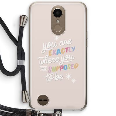 Right Place: LG K10 (2017) Transparant Hoesje met koord